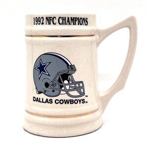 Dallas Cowboys 1992 NFC Champions Super Bowl XXVII Ceramic Mug With Gold Trim